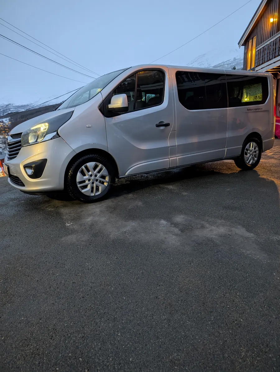 Sølvgrå minibuss
